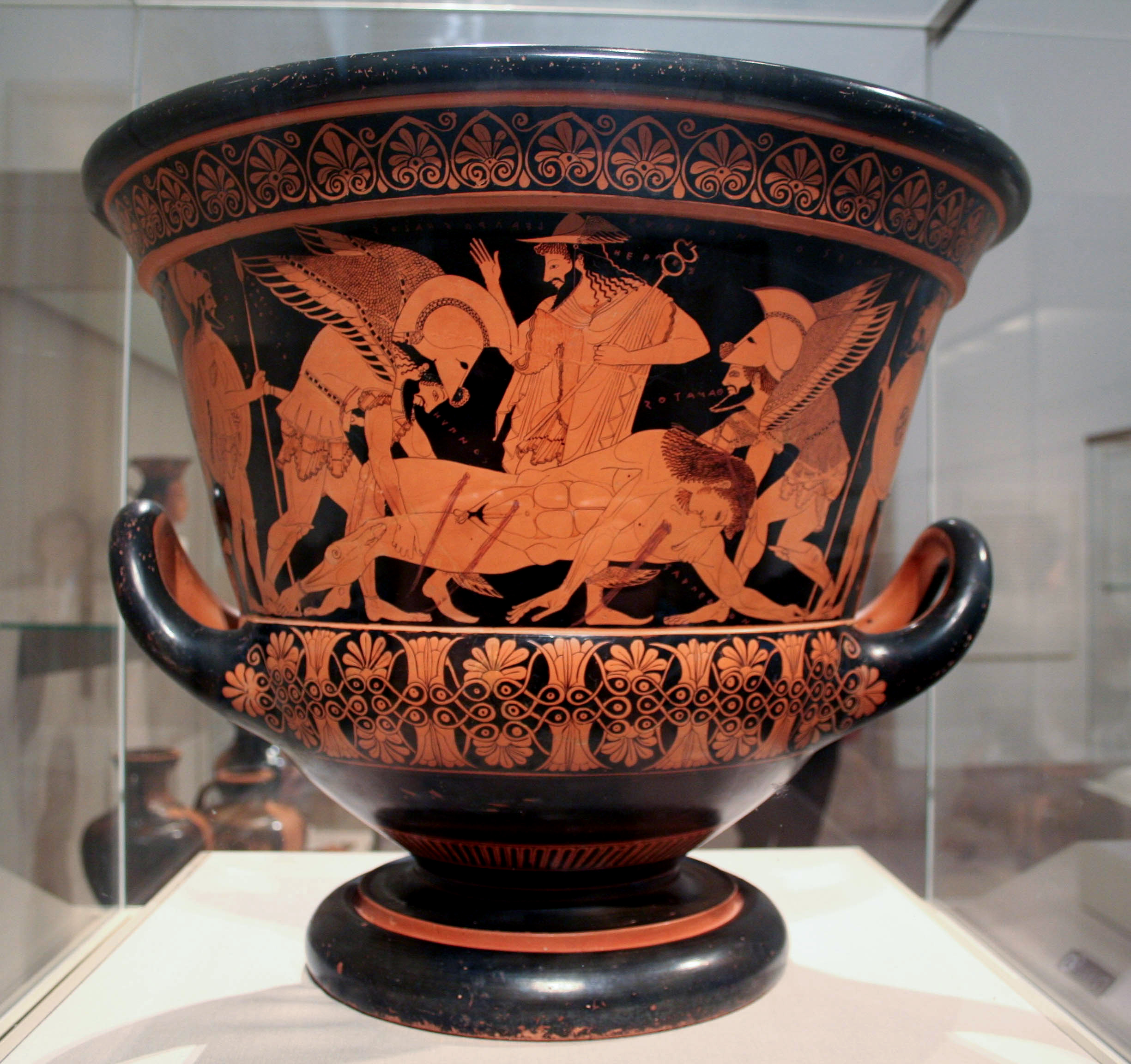 Cratère d'Euphronios, vers 515 avant J.-C., céramique à figures rouges, 55,15x45,8x55,1 cm, Cerveteri, musée national archéologique cérétain